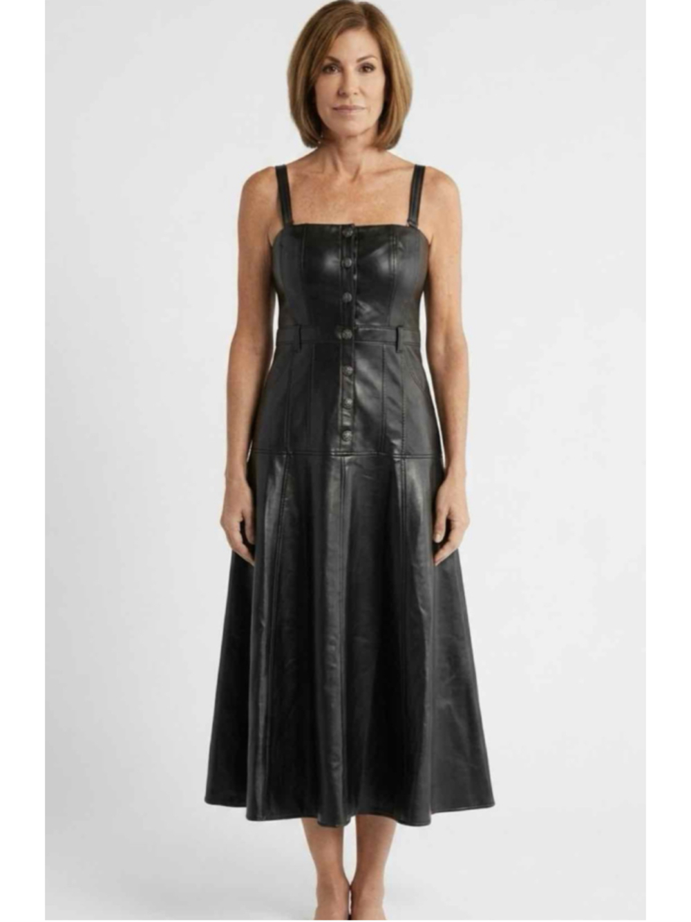 Cinq à Sept Veena Faux Leather Dress Size 8 NWT